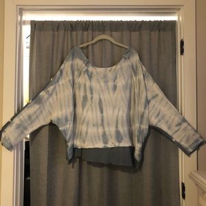 Free People off the shoulder tie dye long sleeve